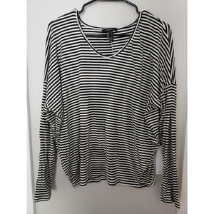 Striped Long Sleeve Crop Top